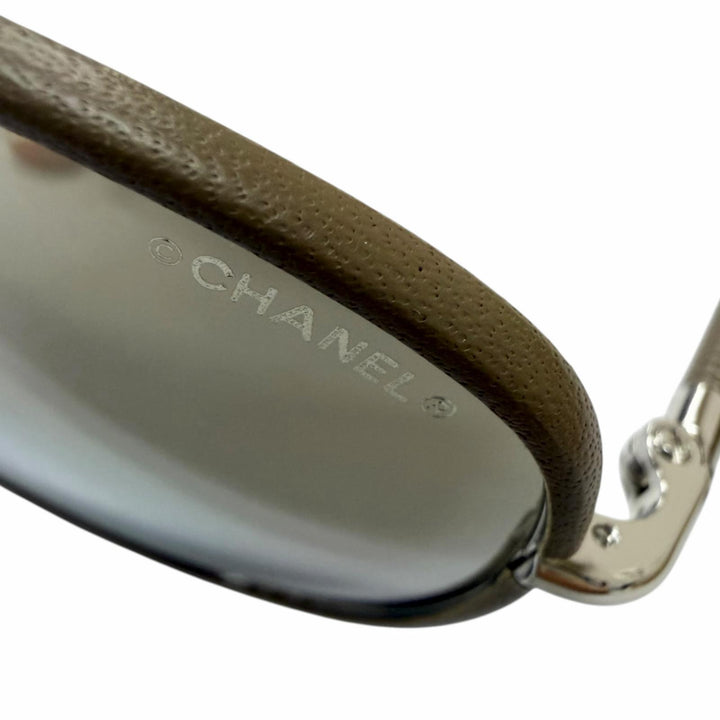 Great CHANEL sunglasses Double-bridge mirrored aviator glasses