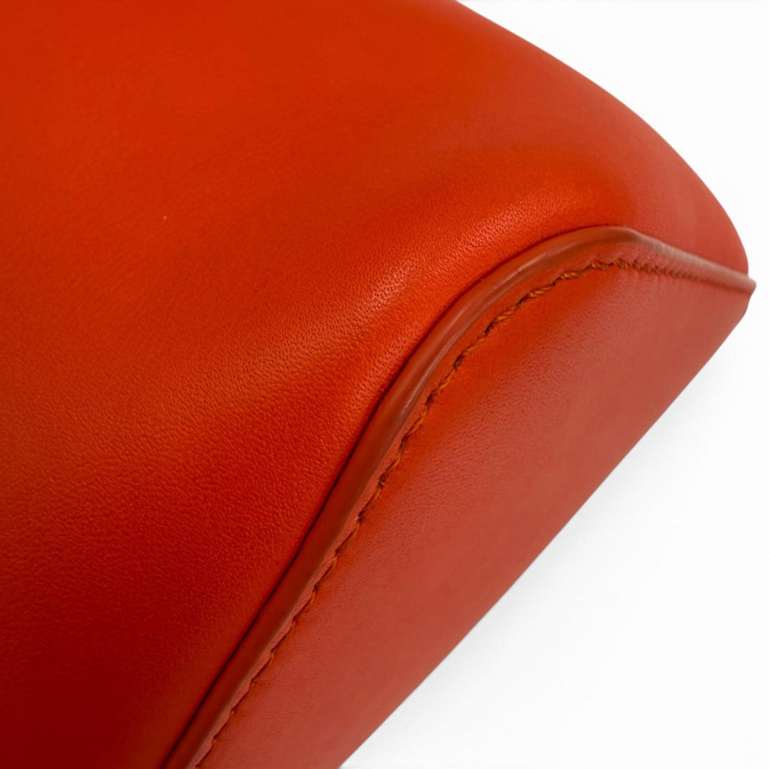 Great LOEWE Handbag Pebble Bucket Bag Mini 2WAY Shoulder Bag vivid orange Smooth
