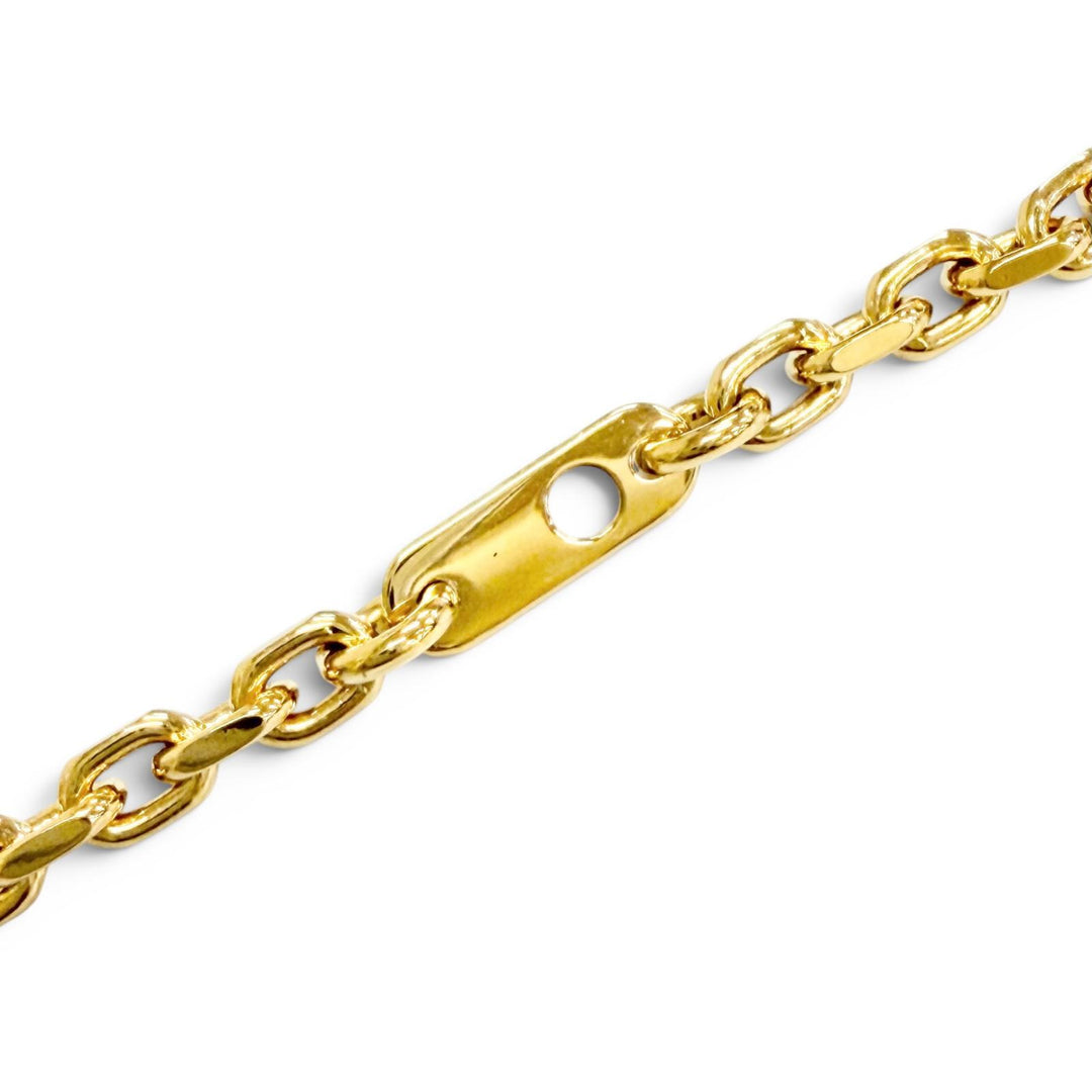 Excellent LOUIS VUITTON Necklace Chain LV Yours Monogram flower gold mens M02740