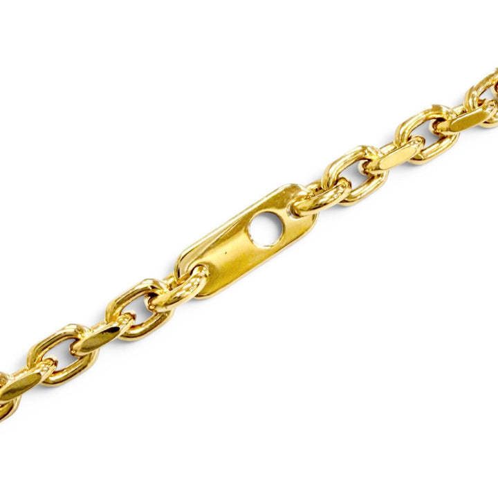 Excellent LOUIS VUITTON Necklace Chain LV Yours Monogram flower gold mens M02740
