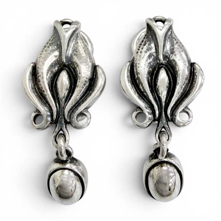 Great Georg Jensen Heritage Collection 2012 Year Earrings Silver 925
