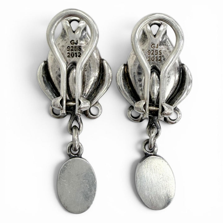 Great Georg Jensen Heritage Collection 2012 Year Earrings Silver 925