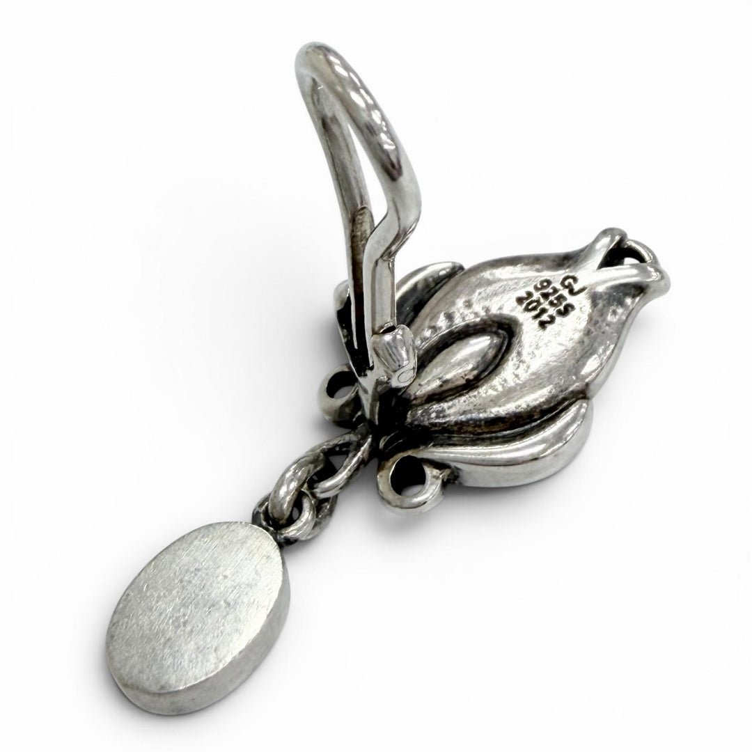Great Georg Jensen Heritage Collection 2012 Year Earrings Silver 925