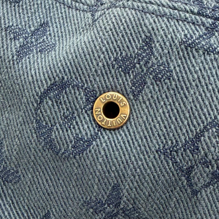 Great LOUIS VUITTON Chapeau Monogram Denim Reversible bucket hat Indigo L MP2441