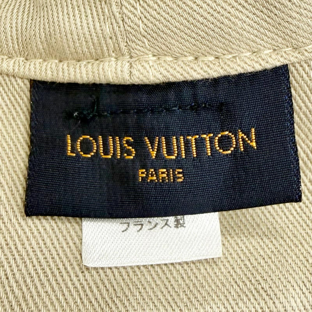 Great LOUIS VUITTON Chapeau Monogram Denim Reversible bucket hat Indigo L MP2441