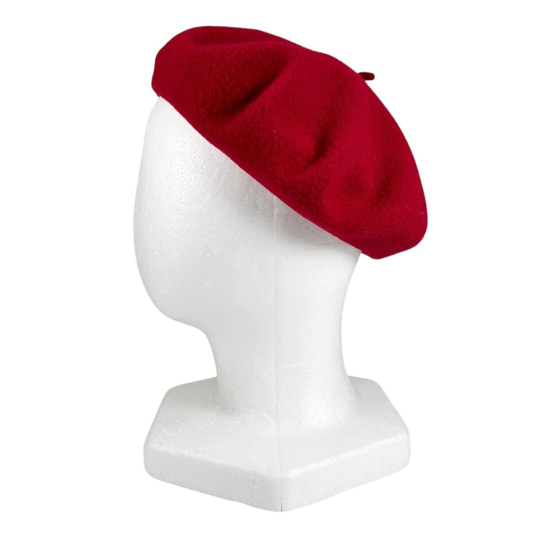 Excellent HERMES beret Beret Felicity Metal charm hat Red wool Women FR 58