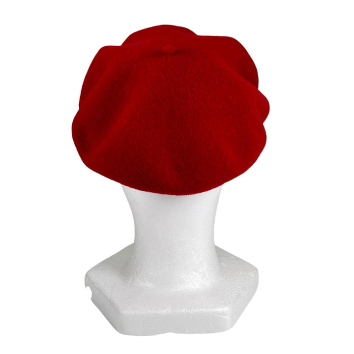 Excellent HERMES beret Beret Felicity Metal charm hat Red wool Women FR 58