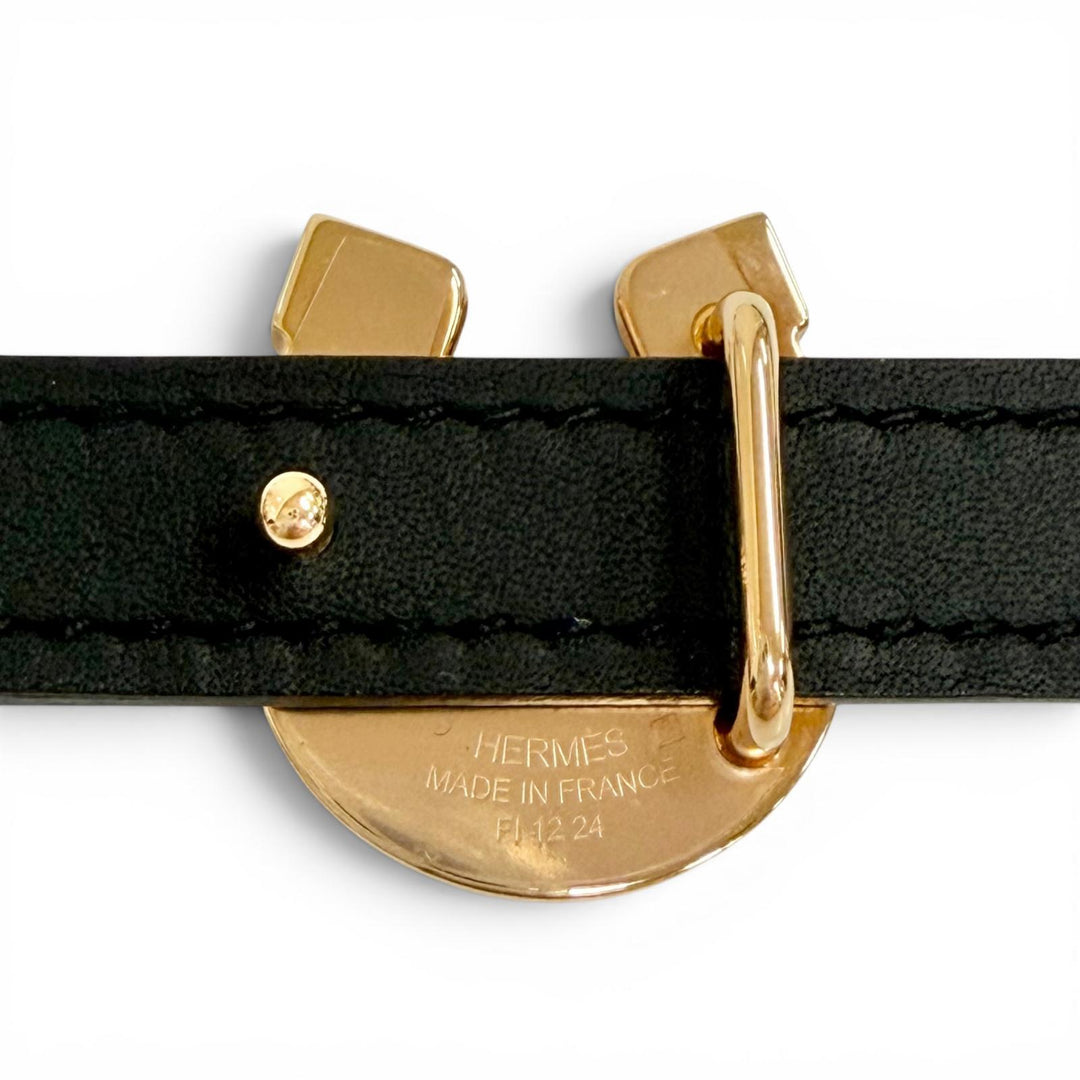 Pristine HERMES belt Kit Jocket Reversible belt Brown Vaux Swift Leather Women