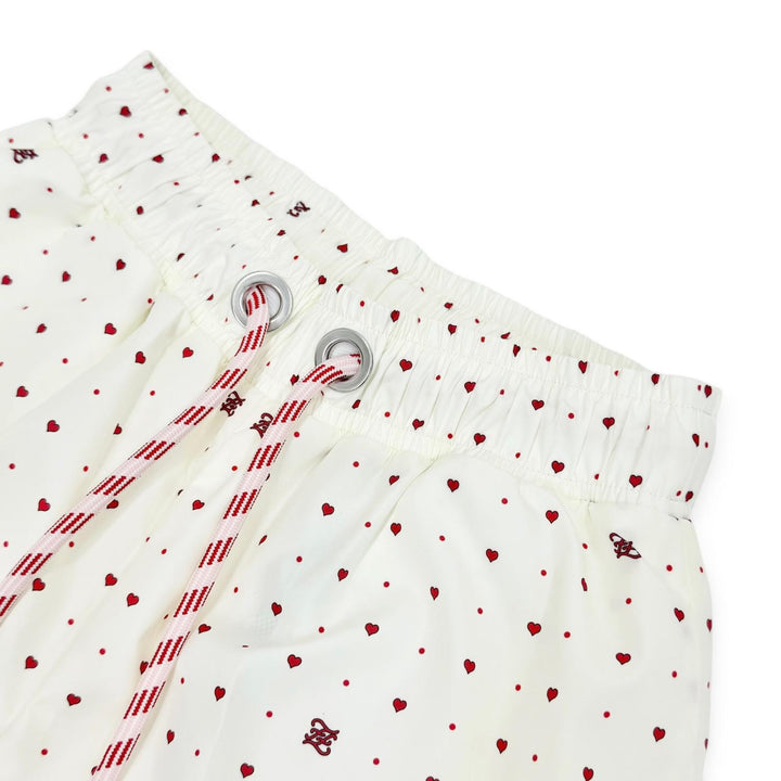 Pristine FENDI FF logo patch, polka dot, heart, easy shorts, XS FAB259