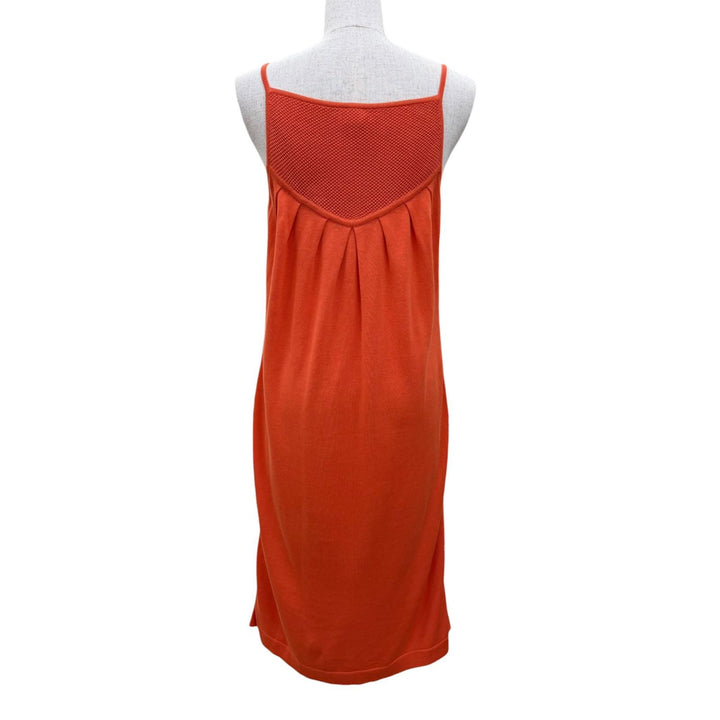 Great HERMES one piece Mesh design camisole knit Orange cotton Women 34