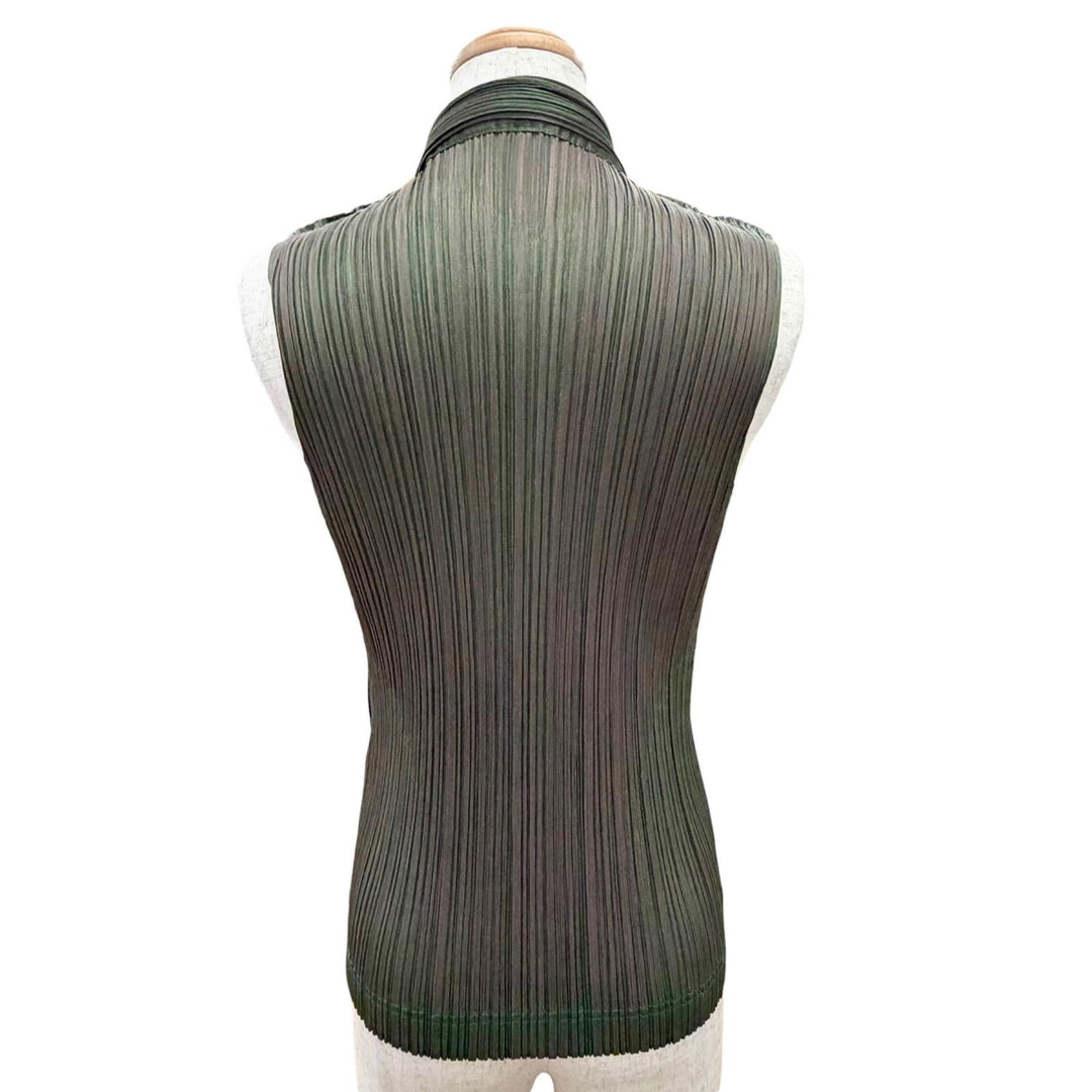 Excellent PLEATS PLEASE Best Zip-up gilet iridescent Women 3 PP14-JE571