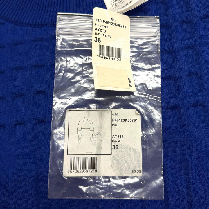 Great CHANEL two-piece set blue Rayon Women 36 P46123 P46122