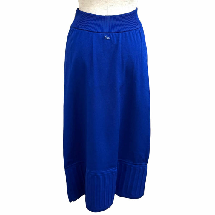 Great CHANEL two-piece set blue Rayon Women 36 P46123 P46122