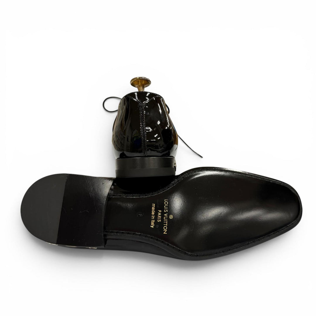 Excellent LOUIS VUITTON Dress shoes black Patent leather mens 6