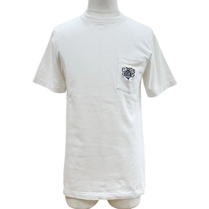 Great DIOR SHAWN STUSSY Short sleeve T-shirt white cotton mens XS 033J644A0554