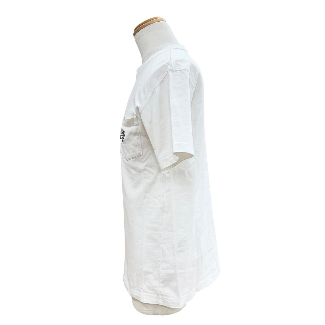 Great DIOR SHAWN STUSSY Short sleeve T-shirt white cotton mens XS 033J644A0554