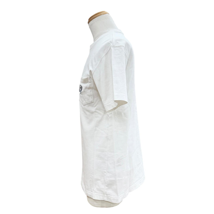 Great DIOR SHAWN STUSSY Short sleeve T-shirt white cotton mens XS 033J644A0554