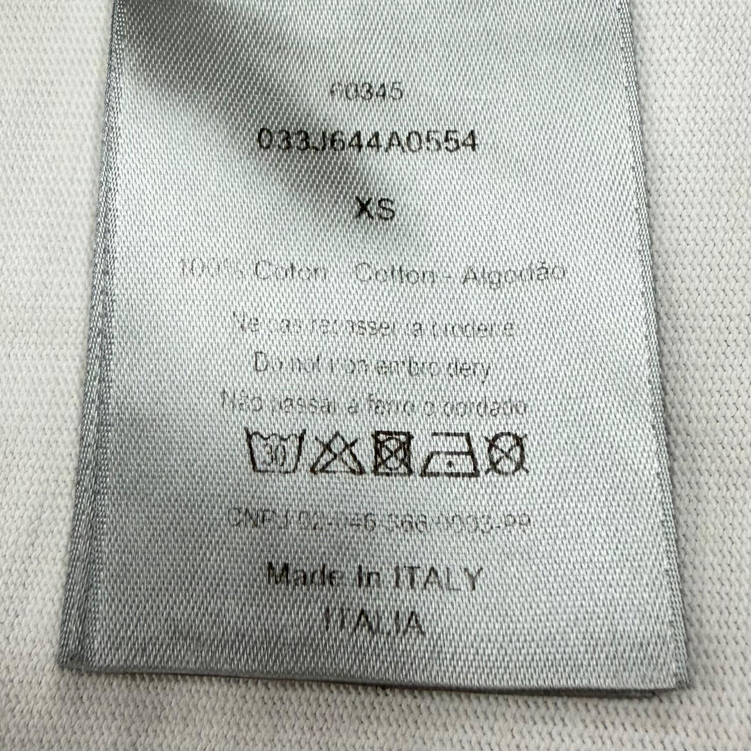 Great DIOR SHAWN STUSSY Short sleeve T-shirt white cotton mens XS 033J644A0554
