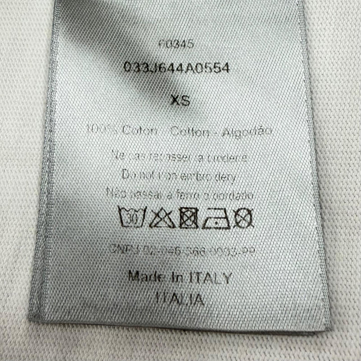 Great DIOR SHAWN STUSSY Short sleeve T-shirt white cotton mens XS 033J644A0554