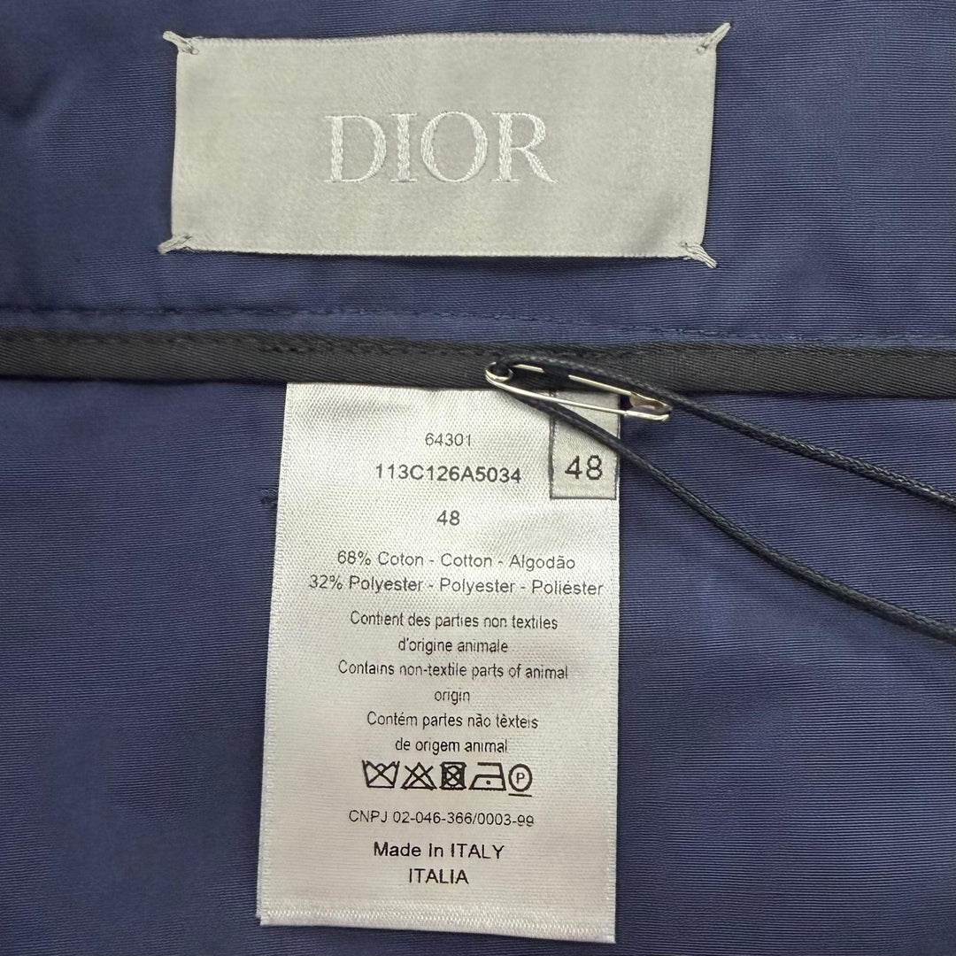 Pristine DIOR Pants Logo belt tapered pants Navy cotton mens 48 113C126A5034