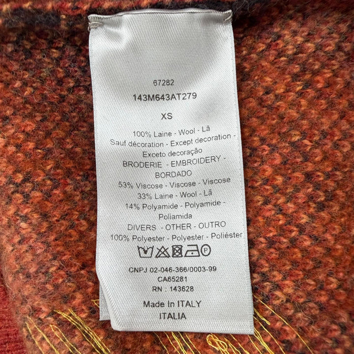Excellent DIOR sweater Orange series wool mens XS 143M643AT279
