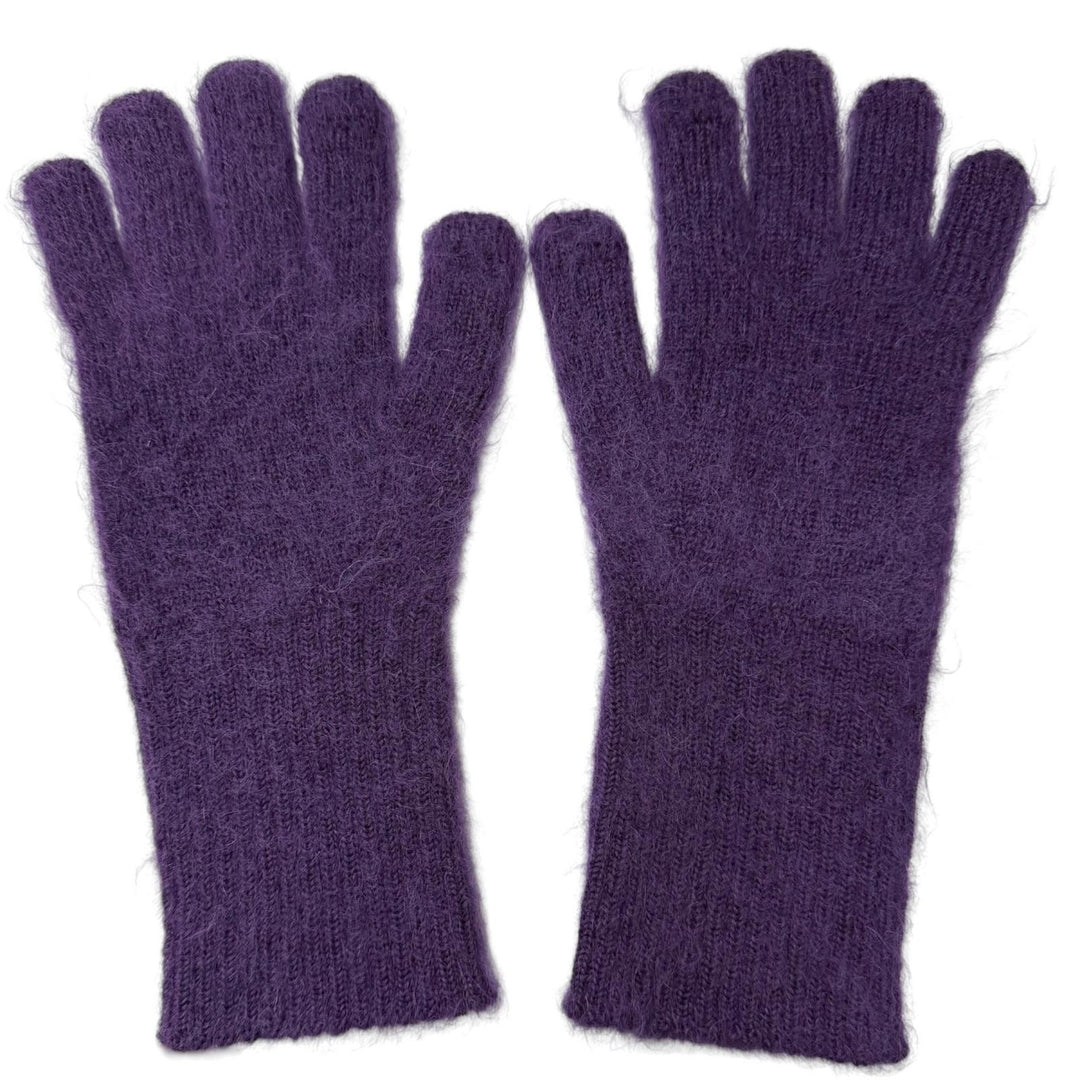 Excellent gloves sacai Mark Gonzales patch purple mohair mens 24-0872S