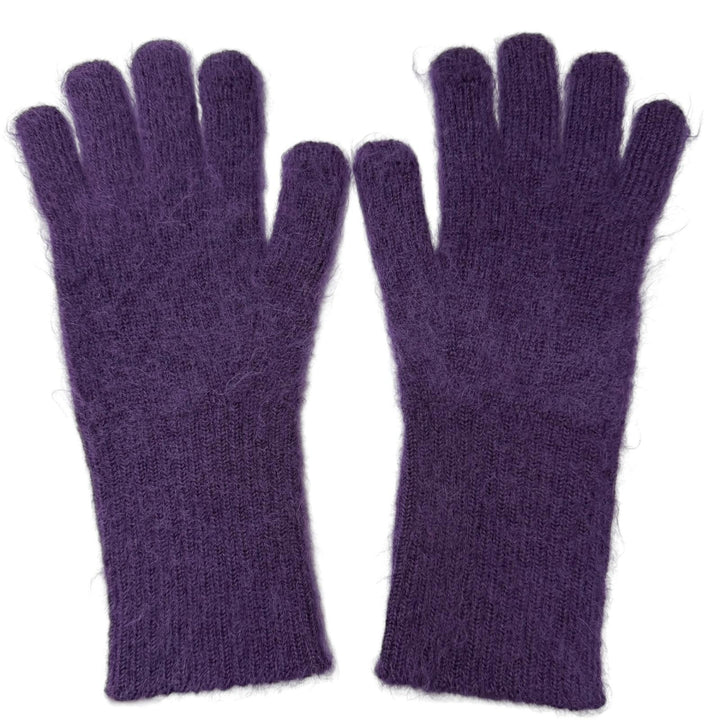 Excellent gloves sacai Mark Gonzales patch purple mohair mens 24-0872S