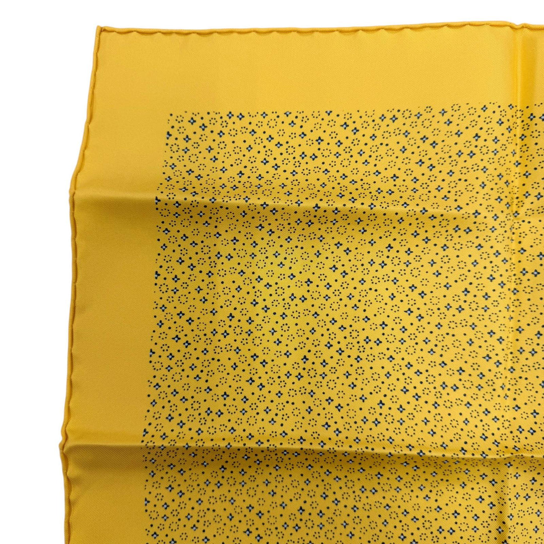 Excellent HERMES scarf Gavroche yellow silk Women