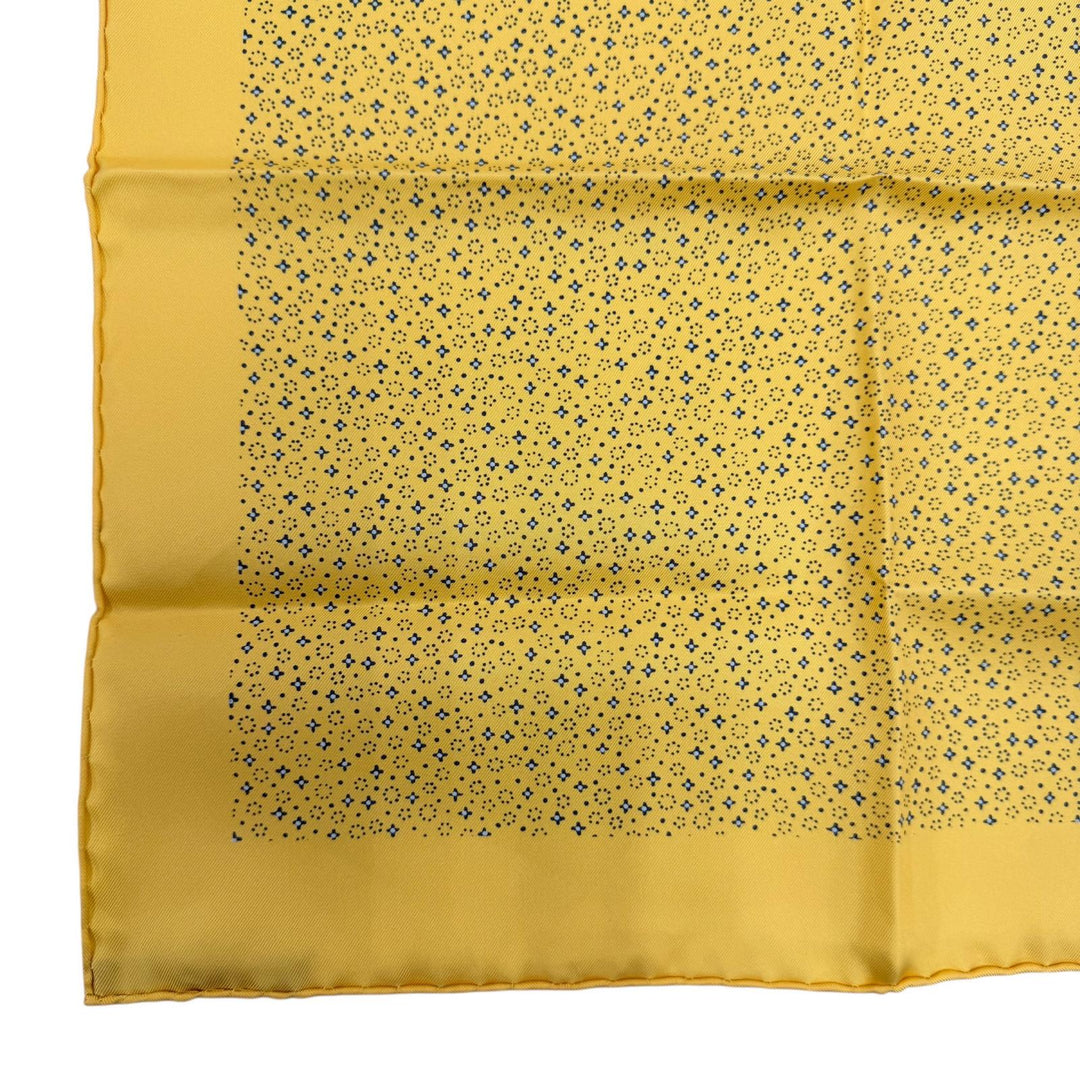 Excellent HERMES scarf Gavroche yellow silk Women