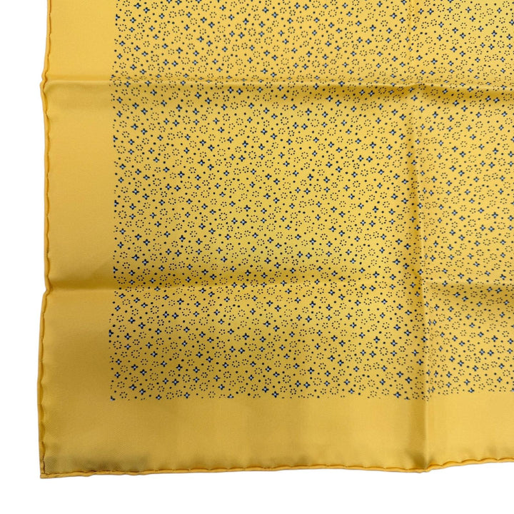 Excellent HERMES scarf Gavroche yellow silk Women