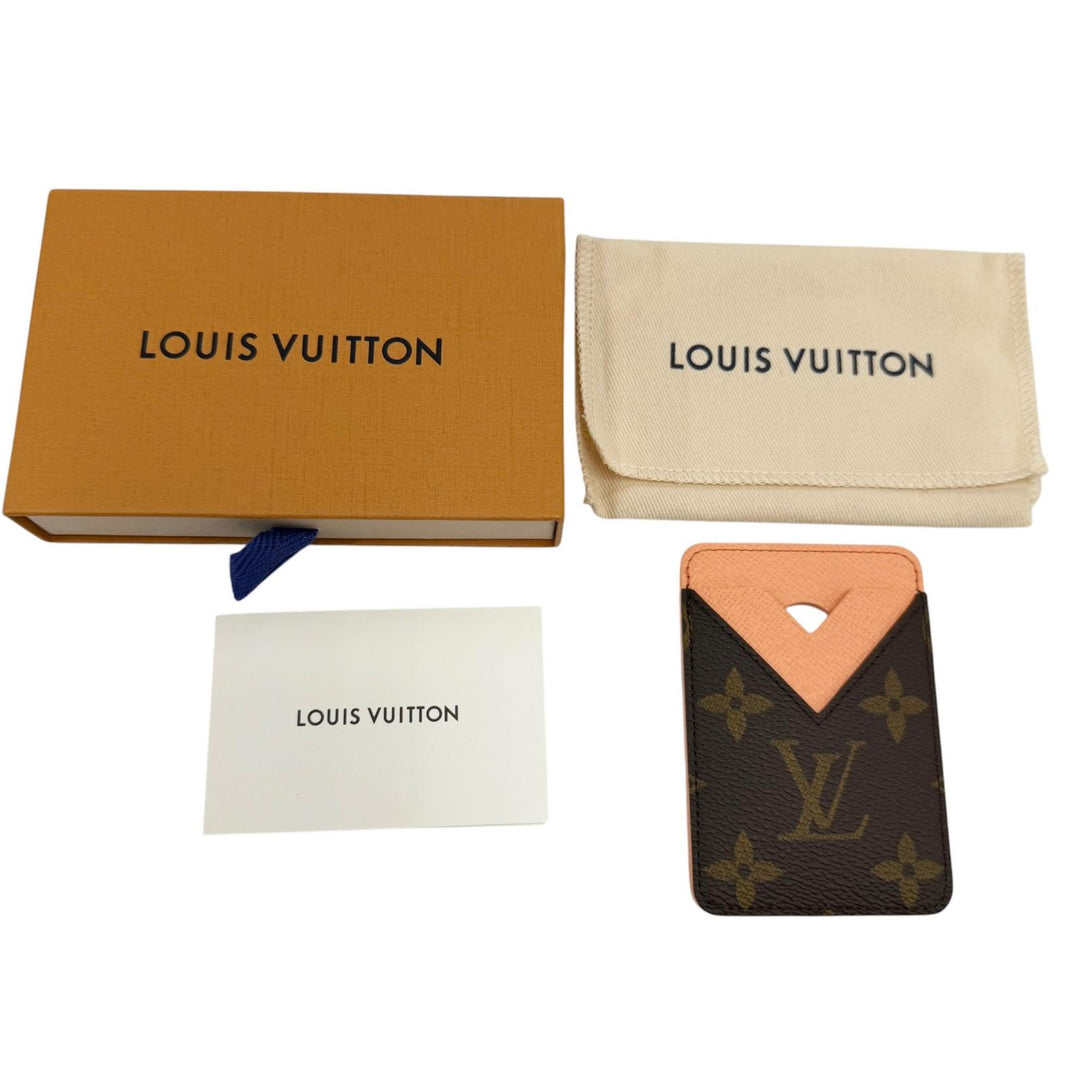 Pristine LOUIS VUITTON Porte Cartes・Magnets Orange Monogram canvas M25871