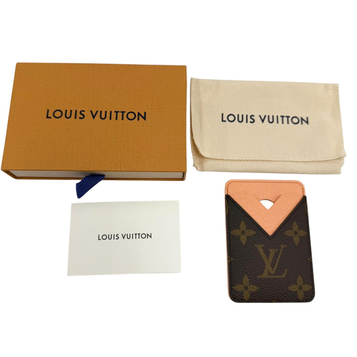 Pristine LOUIS VUITTON Porte Cartes・Magnets Orange Monogram canvas M25871
