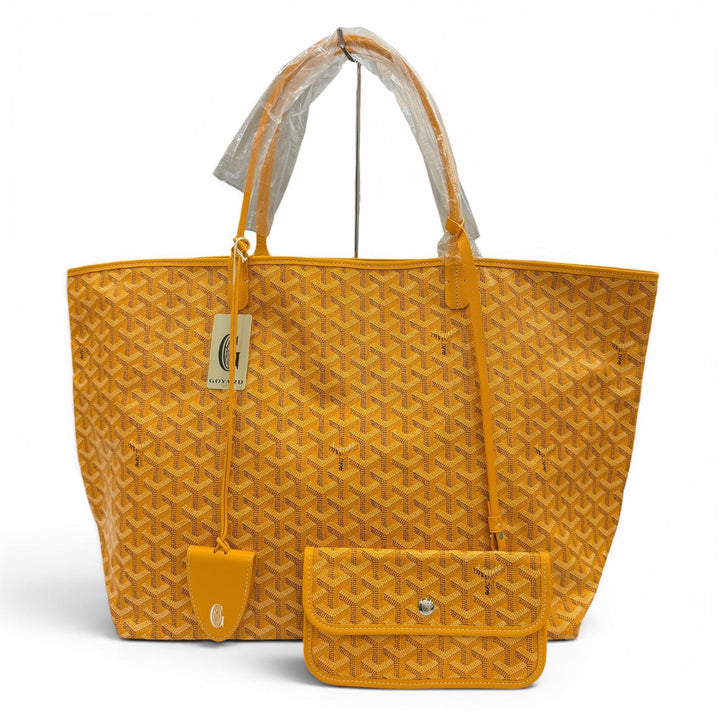 Pristine GOYARD Tote Bag Saint Louis GM yellow PVC processing