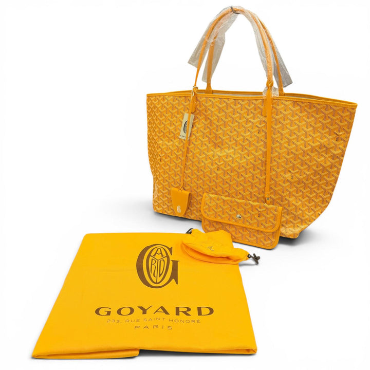 Pristine GOYARD Tote Bag Saint Louis GM yellow PVC processing
