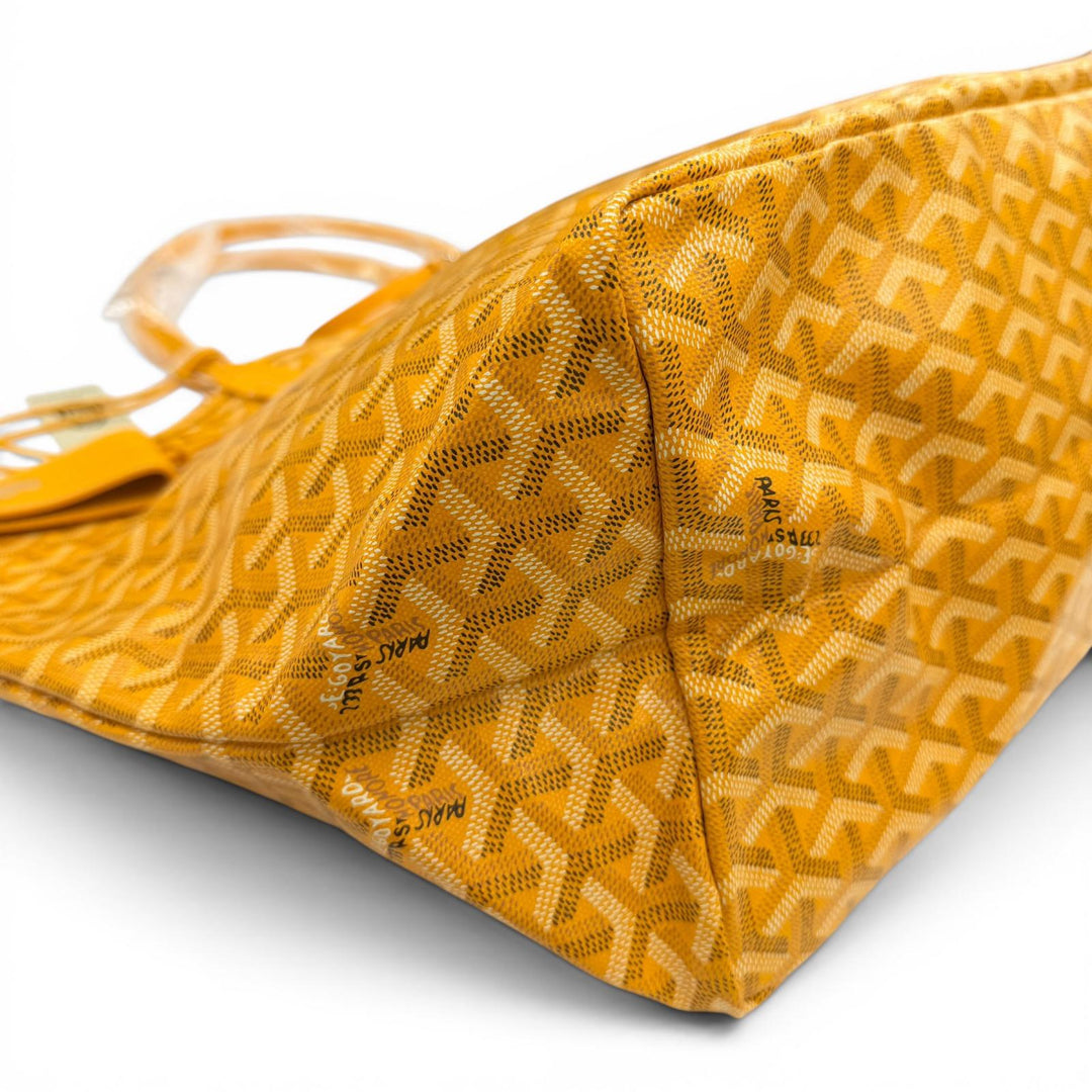 Pristine GOYARD Tote Bag Saint Louis GM yellow PVC processing