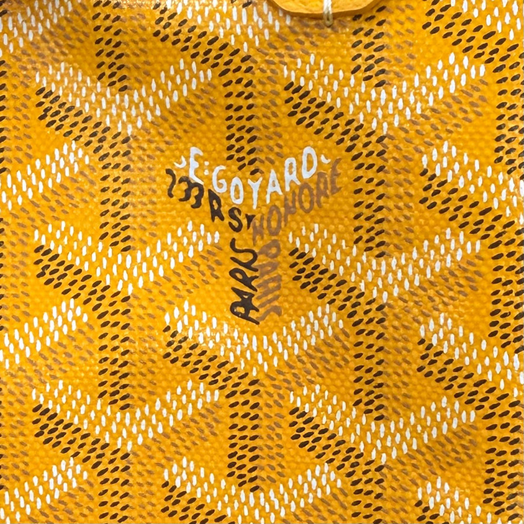 Pristine GOYARD Tote Bag Saint Louis GM yellow PVC processing