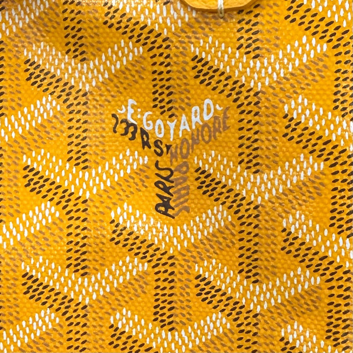Pristine GOYARD Tote Bag Saint Louis GM yellow PVC processing