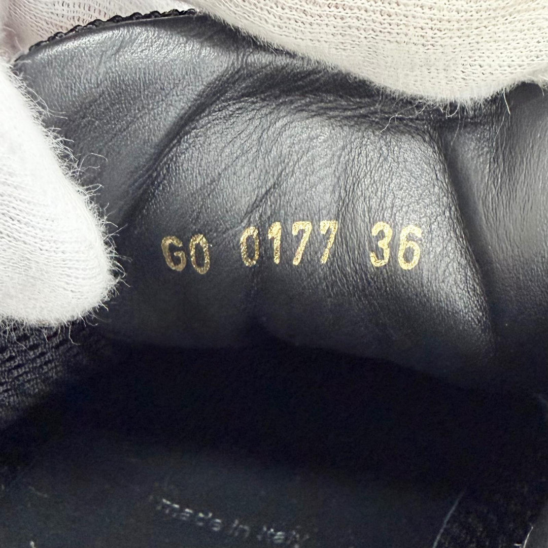 Excellent LOUIS VUITTON sneakers black Suede leather Women 36