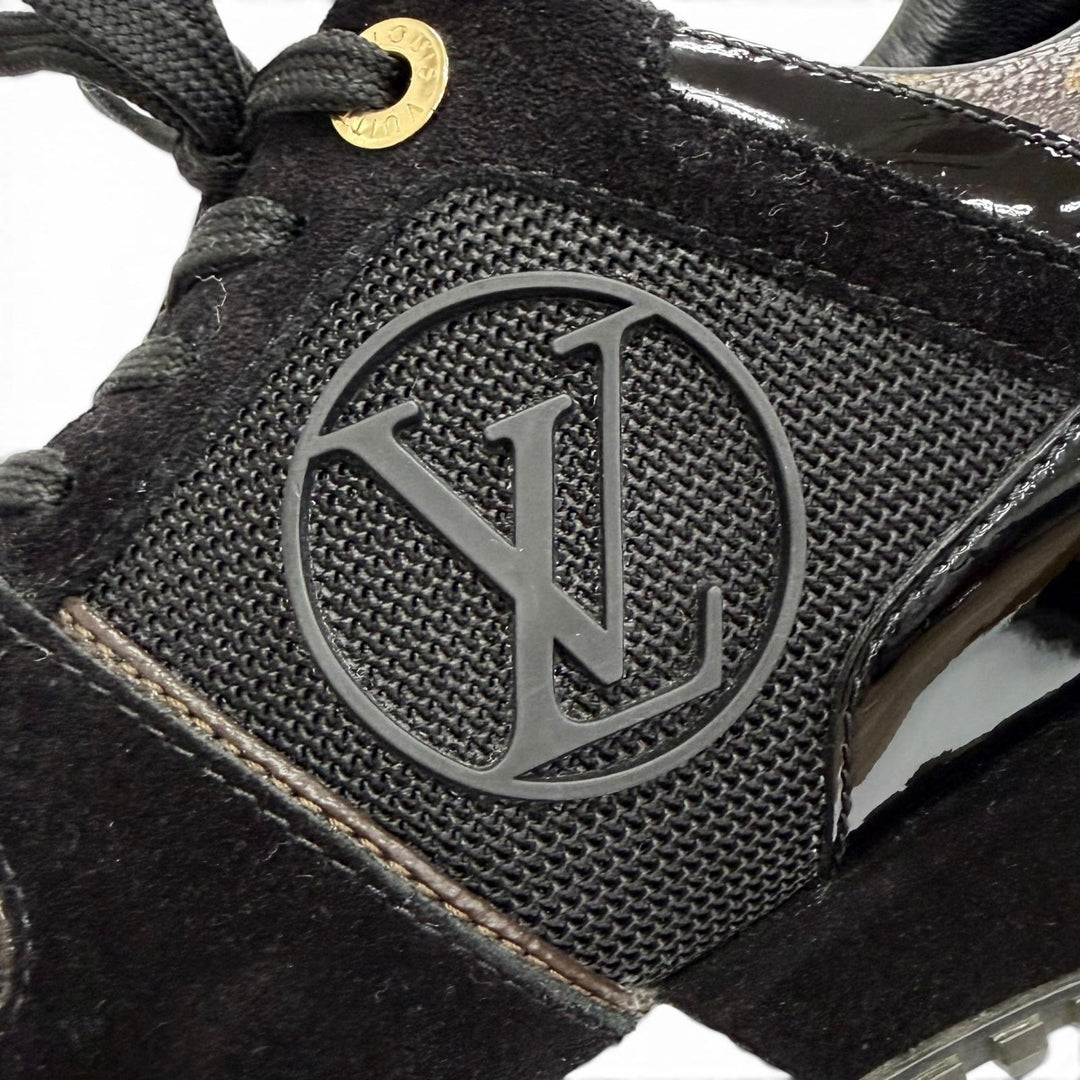 Excellent LOUIS VUITTON sneakers black Suede leather Women 36