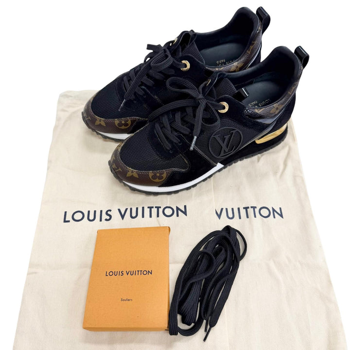 Excellent LOUIS VUITTON sneakers black Suede leather Women 36