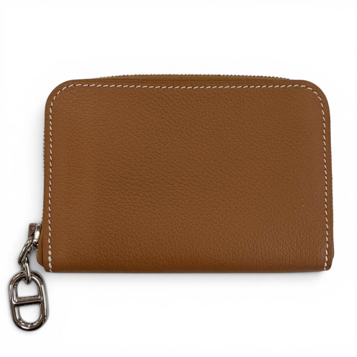 Pristine HERMES Card Case Zip Angor Chaine d'Ancre Pass Case Card Holder