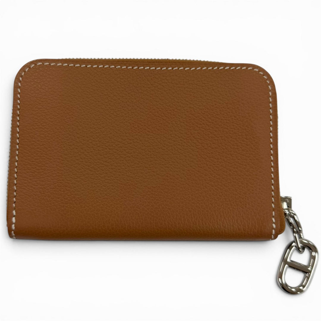 Pristine HERMES Card Case Zip Angor Chaine d'Ancre Pass Case Card Holder