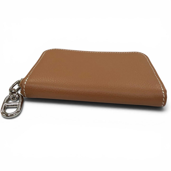 Pristine HERMES Card Case Zip Angor Chaine d'Ancre Pass Case Card Holder