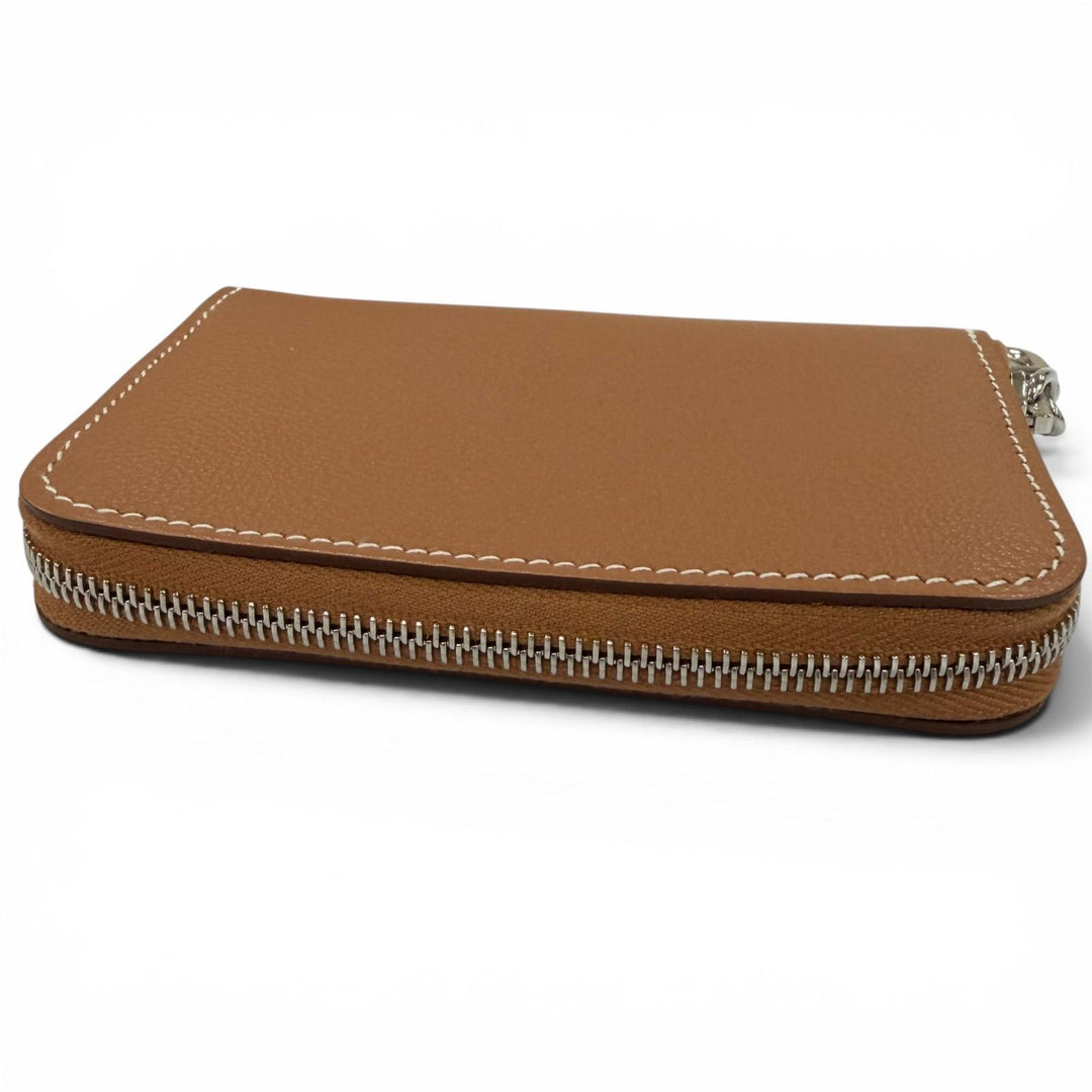 Pristine HERMES Card Case Zip Angor Chaine d'Ancre Pass Case Card Holder