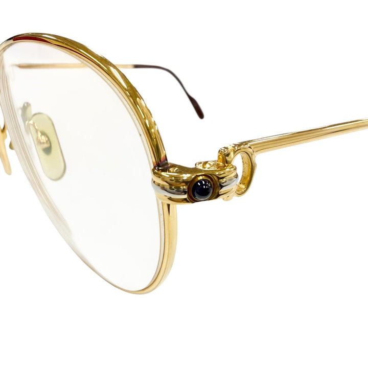 Very Good Cartier Glasses Trinity gold Blue Gemstone mens