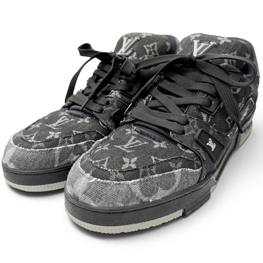 Excellent LOUIS VUITTON Low cut sneakers Monogram denim mens 9.5