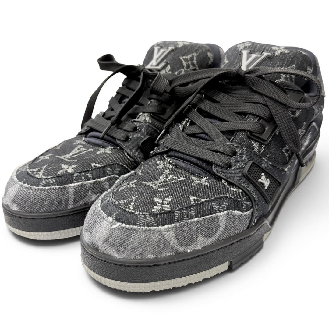 Excellent LOUIS VUITTON Low cut sneakers Monogram denim mens 9.5