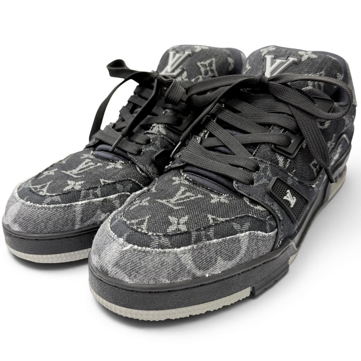 Excellent LOUIS VUITTON Low cut sneakers Monogram denim mens 9.5