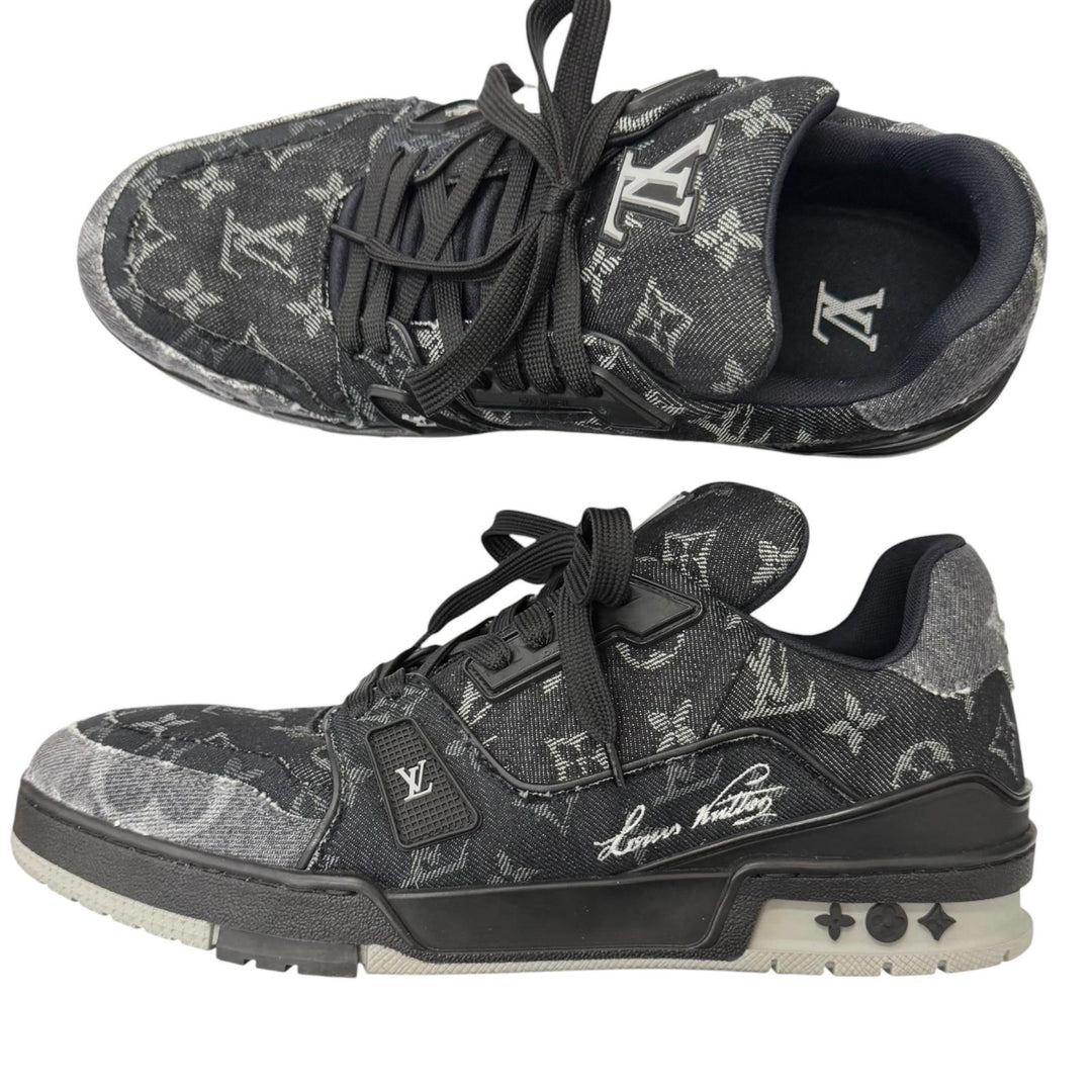 Excellent LOUIS VUITTON Low cut sneakers Monogram denim mens 9.5