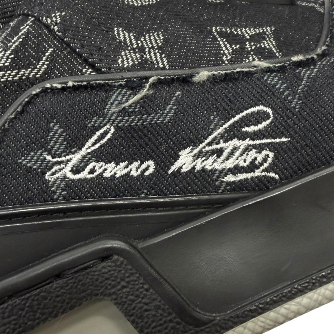 Excellent LOUIS VUITTON Low cut sneakers Monogram denim mens 9.5